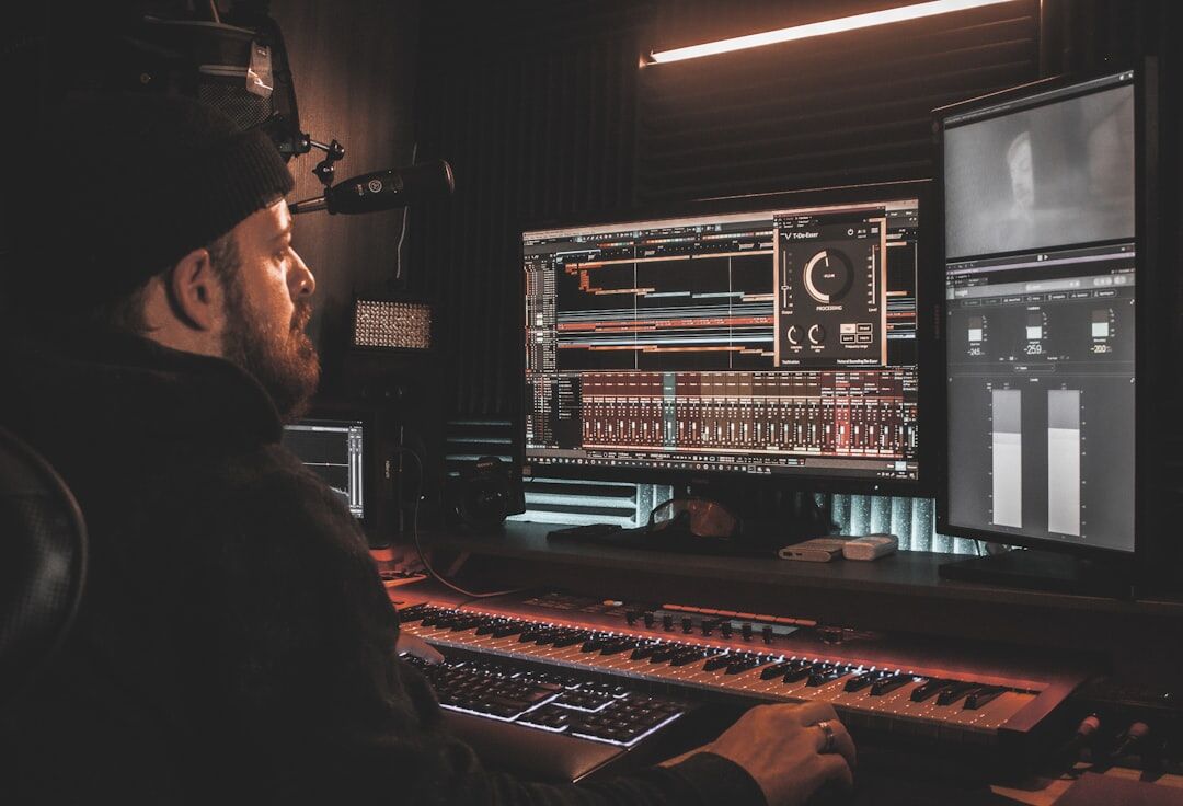 music studio recording session